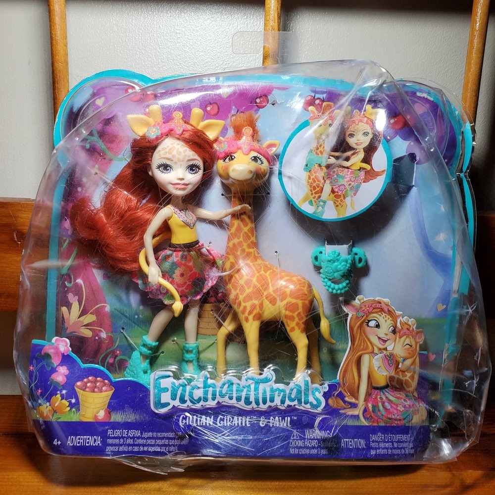 Enchantimals Gillian Giraffe & Pawl Doll Action Figure‎ Playset New